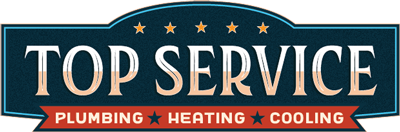 Top Service Plumbing Heating and Cooling Logo - Footer